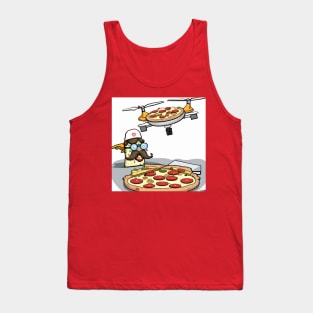 Drone Pizza Delivery - AI drawing Tank Top